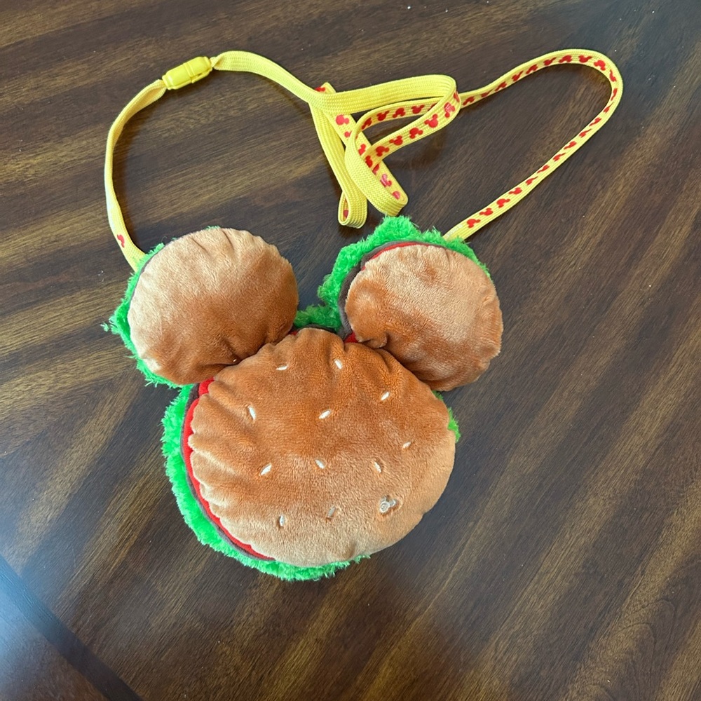 Mickey Hamburger Tokyo Disney pass holder lanyard